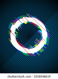 Simple grometric template glich broken form. Can be used on flyers, banners, posters or web. Abstract colorful style. Vector illustration. EPS 10.