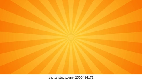 Simple Groovy Orange Gradient Sunbeam Radiance Blank Horizontal Plain Background 