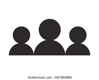 simple group icon on white background