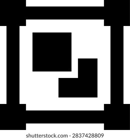 Simple grouped objects icon representing selection and organization in graphic editing.