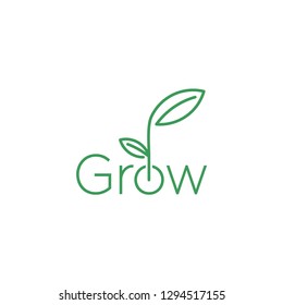 Simple Grow logo design Inspiration