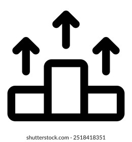 Simple Growth icon. The icon can be used for websites, print templates, presentation templates, illustrations, etc