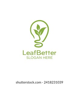 Einfaches Wachstumshebel mit Inspiration für das Design des Glühbirnen-Logos