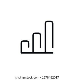 Simple growth line icon. Stroke pictogram. Vector illustration isolated on a white background. Premium quality symbol. Vector sign for mobile app and web sites.
