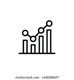 Simple growth line icon. Stroke pictogram. Vector illustration isolated on a white background. Premium quality symbol. Vector sign for mobile app and web sites.