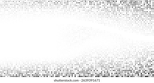 Simple grunge dotted halftone gradient texture. Vanishing polka dot background simple