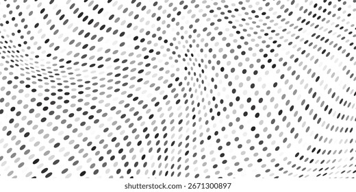 Textura de gradiente de meio-tom pontilhado grunge simples. Vanishing polka ponto fundo vetor abstrato arte moderna