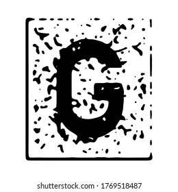 Tipo de letra simple de grifo.Letra vectorial en mayúsculas aislada en fondo blanco.