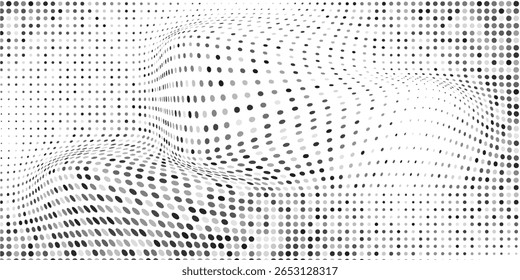 Plano de fundo gradiente de meio-tom grunge simples. Textura de ruído de grão desbotado. Vetor de papel de parede de areia branca e preta abstrata Ilustração de vetor