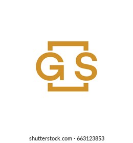 Simple GS initial Logo designs template vector illustration