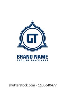 Simple GT initial Logo design template vector illustration