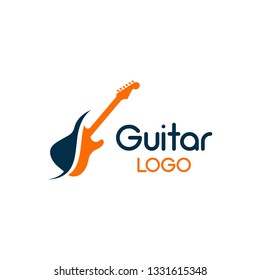 Simple Guitar Logo, Modern Music Logo, Live Music Cafe Logo