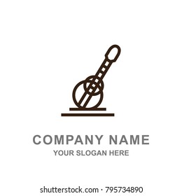 Simple Guitar Logo Vector Illustration