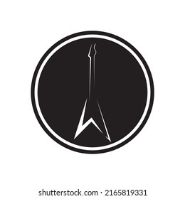 Simple Guitar Music Logo Vector Illustration