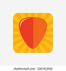 Simple Guitar Picks Logo Icon Vector