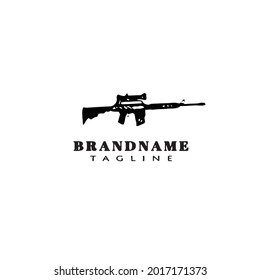 simple gun design logo template icon modern vector illustration