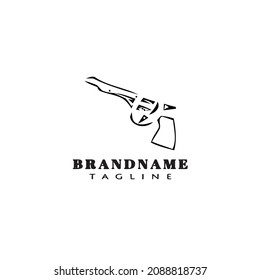 diseño de pistola simple icono de la plantilla del logotipo
