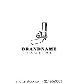 simple gun design logo template icon modern vector illustration