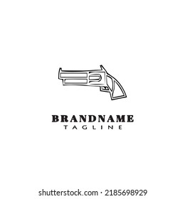 simple gun design logo template icon modern vector illustration