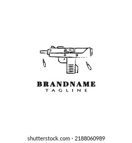 simple gun design logo template icon modern vector illustration