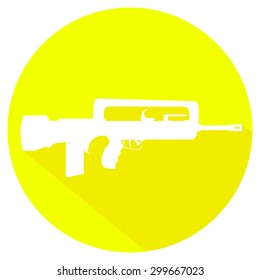 simple gun icon. vector illustration 3