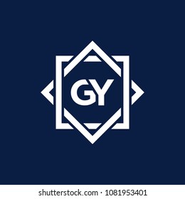 Simple GY initial Logo design template vector illustration