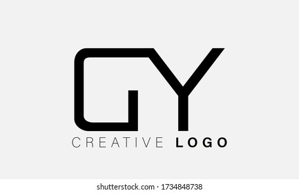 Simple GY initial Logo design template vector illustration
