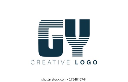 Simple GY initial Logo design template vector illustration
