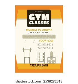Simple gym class flyer template design