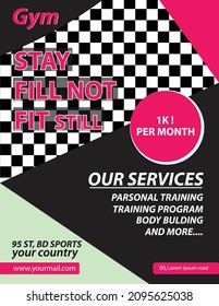 simple gym flyer design template