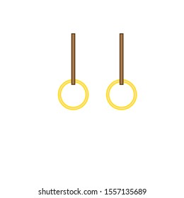 simple gym rings vector icon shapes