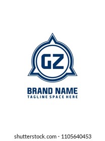 Simple GZ initial Logo design template vector illustration