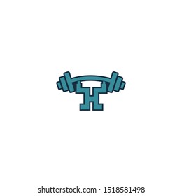 simple H for high bar logo