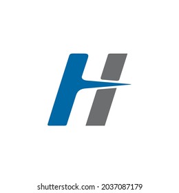 Simple H initial letter logo design vector template