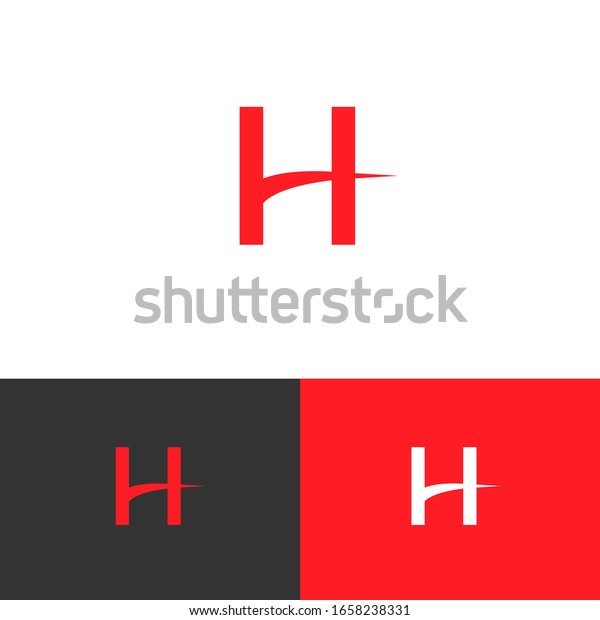 Simple H Lettermark Logo Design Concept Stock Vector (Royalty Free ...