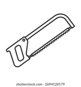 Simple hacksaw tool vector illustration