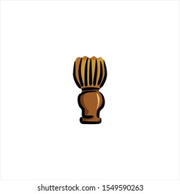 Simple hair brush vector icon. For barber shop hair style and beard cut logo. Vintage modern look. front office and wall decoration. Fashion and salon tool equipment. apply in web, mobile phone apps