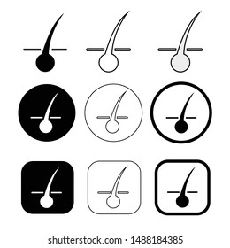 simple hair icon sign design