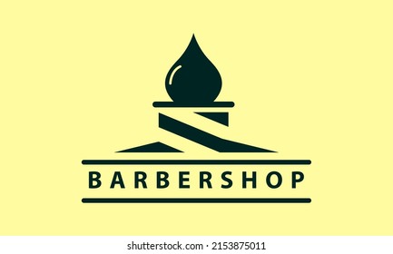 simple haircut logo vector. flat simple design.