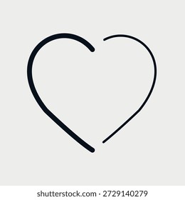 Simple Half Heart Shaped