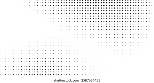 Simple halftone gradient background. Faded grit noise texture. White and black sand wallpaper. Retro pixelated backdrop. Anime or manga style background art