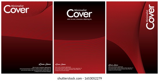 Einfache Vektorillustration für die Titelseiten von Halbfeldern. Business-Grafik-Design. Kollektion mit Hintergründen für Flyer-Hälfte. Broschüren mit Linien, Kurven Geometrie. Farbverlauf-Elemente.