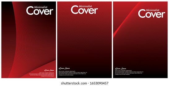 Simple halftone gradient cover page templates vector set. Business graphic design. Flyer halftone backgrounds collection. Brochure covers with lines, curves geometry. Gradient elements.