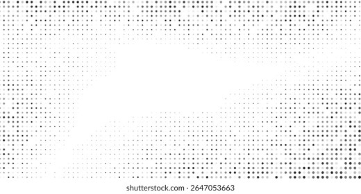Textura de gradiente de meio-tom simples. Vetor de plano de fundo do ponto polka de fuga