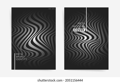 Simple halftone gradients templates set. Minimal trendy cover design backgrounds. Abstract waves and lines. Vector geometric illustration for poster, brochure, book cover, album design, placard,
