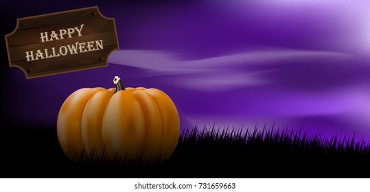 Simple halloween background. Easy to customize and editable, vector objects are separated and grouped
