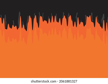 Simple Halloween background with melting black oil and some copy space area