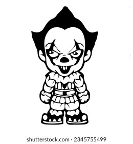 simple halloween character in black design