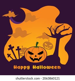Simple Halloween Decoration Illustration Vector