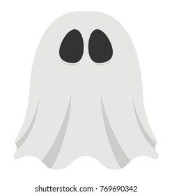 
A simple halloween ghost, cartoon halloween character
